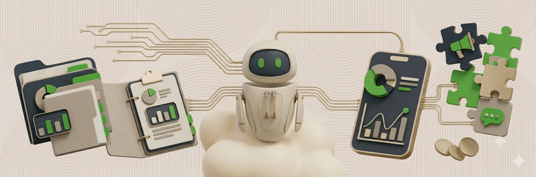 AI-агенты в маркетинге: исследование рынка, стратегия и креативы без хаоса