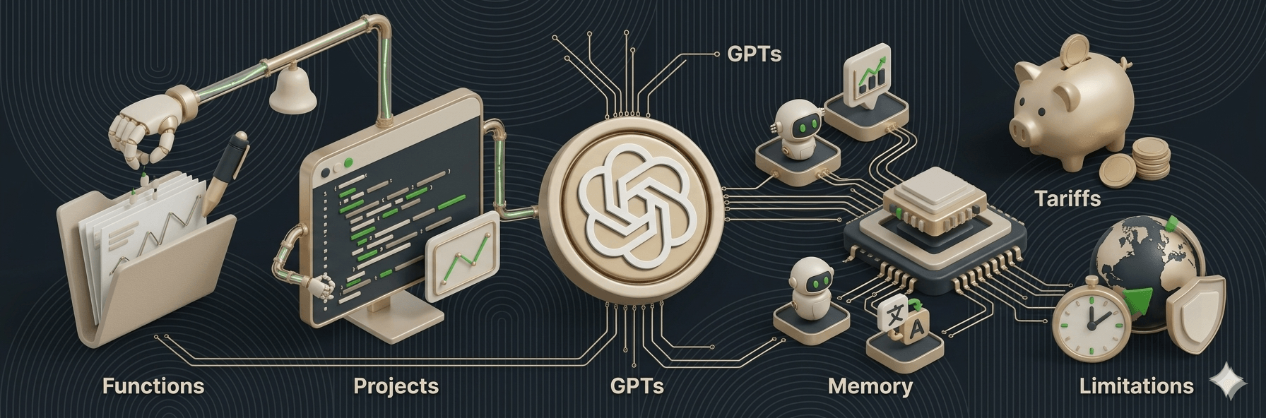 ChatGPT — обзор: функции, GPTs, память, проекты, тарифы и ограничения