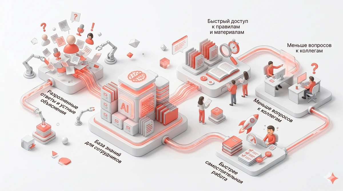 Схема для инфографики -База знаний для сотрудников