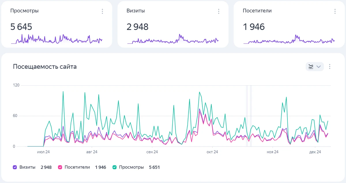 Стартовая аналитика за 2024 год